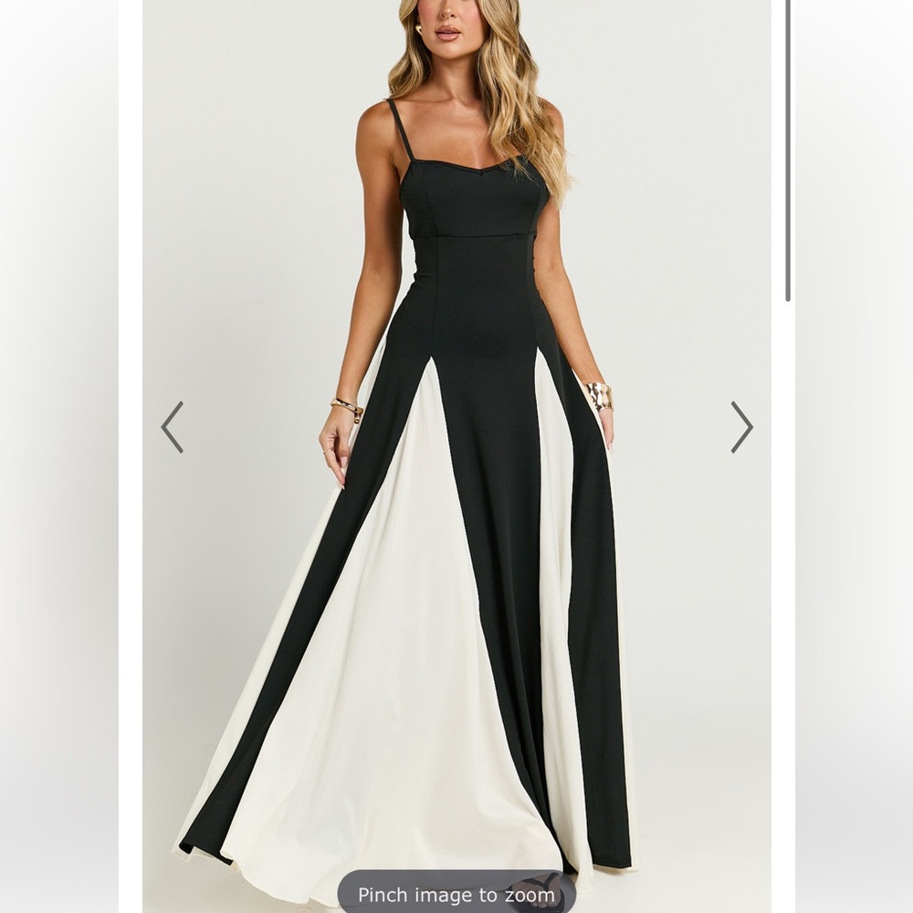 Showpo Black and White Maxi Dress